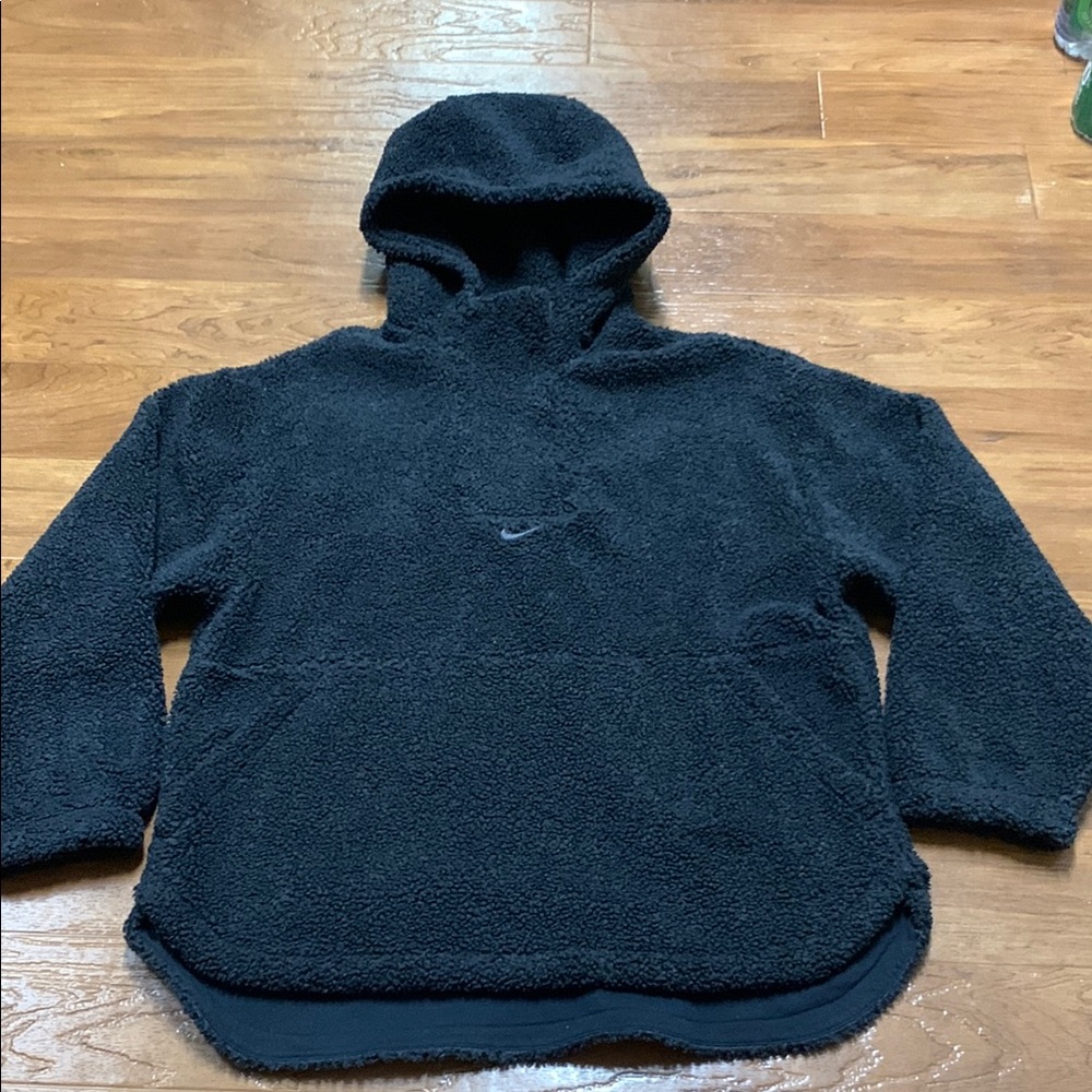 Nike Black Sherpa Hoodie Sweater
